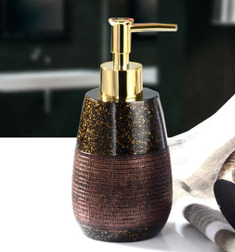 Modern Resin Soap Dispenser Set for Bathroom & Kitchen