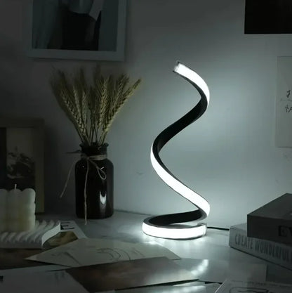 LED Spiral Table Lamp | Modern Ambient Desk & Bedside Light
