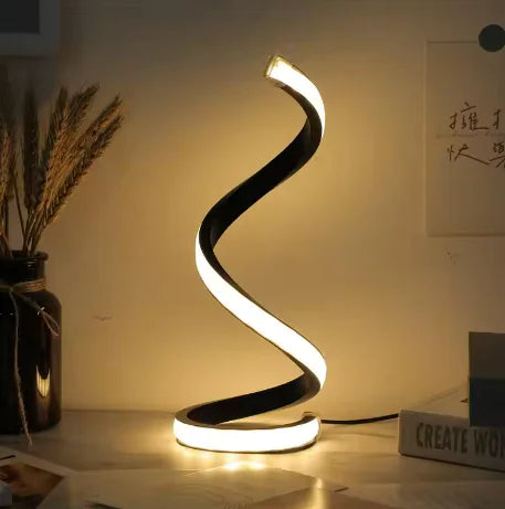 LED Spiral Table Lamp | Modern Ambient Desk & Bedside Light