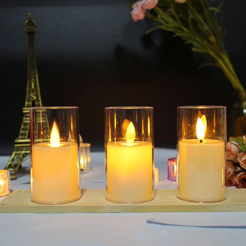 Cozy Glow LED Flameless Candle Set | Realistic Swing Flame