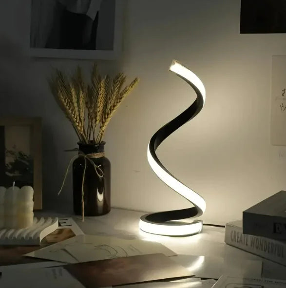 LED Spiral Table Lamp | Modern Ambient Desk & Bedside Light